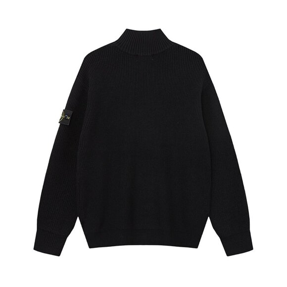Stone Island Black Zip-Up Sweater - Picture 2 of 2
